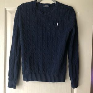 Navy polo sweater size large